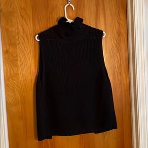 Turtle neck open back top